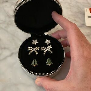 Lane Bryant - three sets of holiday earrings in a decorative case. Great gift!